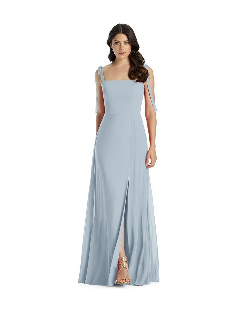 Tie-Strap Chiffon Gown Mist $89.64 Dresses