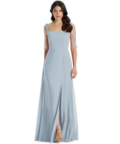 Tie-Strap Chiffon Gown Mist $89.64 Dresses