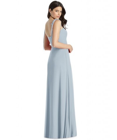 Tie-Strap Chiffon Gown Mist $89.64 Dresses