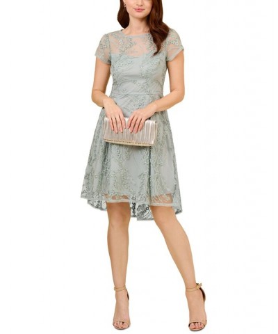 Women's Sequined Embroidered Dress Icy Sage $83.16 Dresses