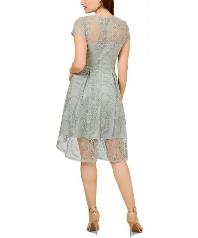 Women's Sequined Embroidered Dress Icy Sage $83.16 Dresses