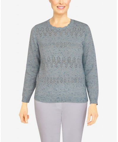 Petite Size Classics Cashmelon Sweater Blue $23.62 Sweaters