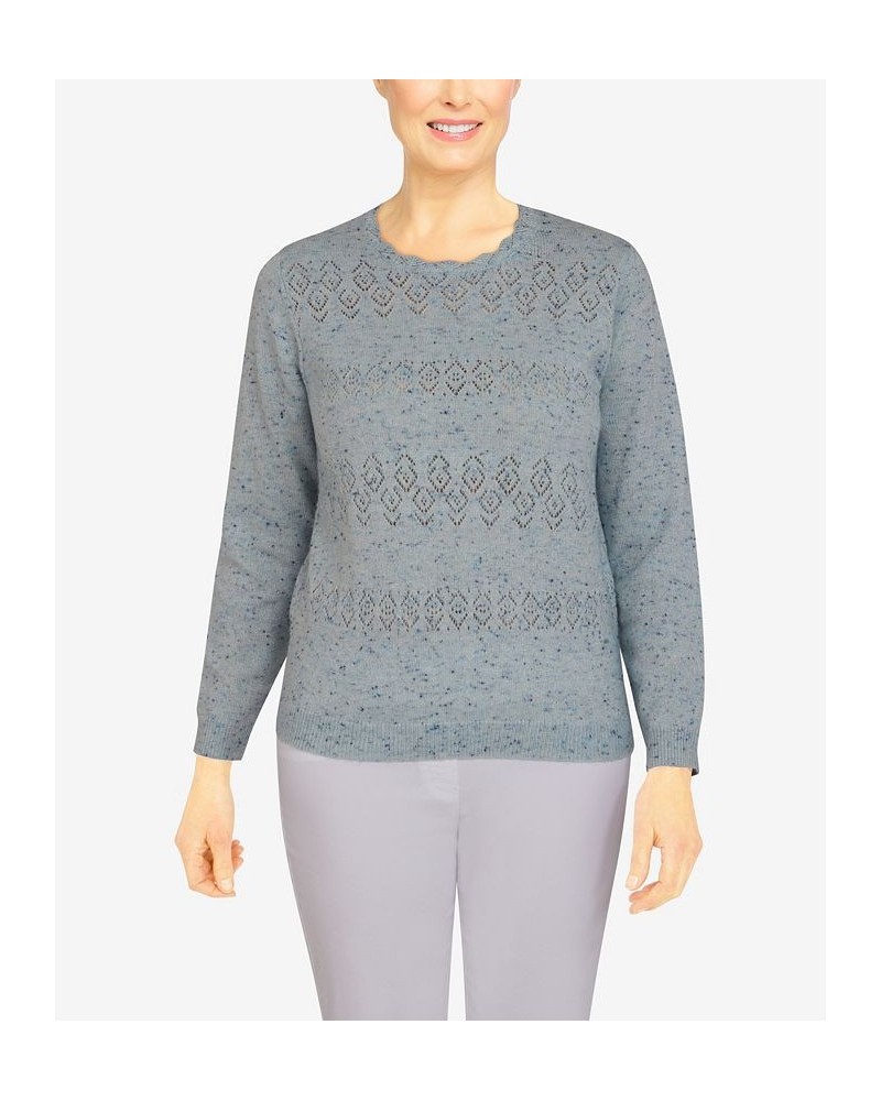 Petite Size Classics Cashmelon Sweater Blue $23.62 Sweaters