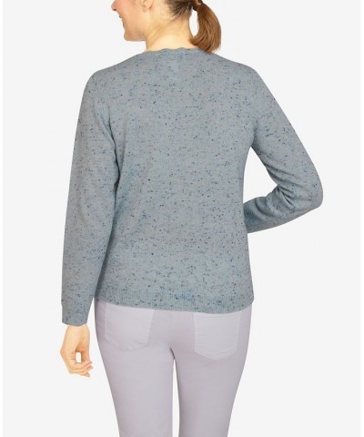 Petite Size Classics Cashmelon Sweater Blue $23.62 Sweaters