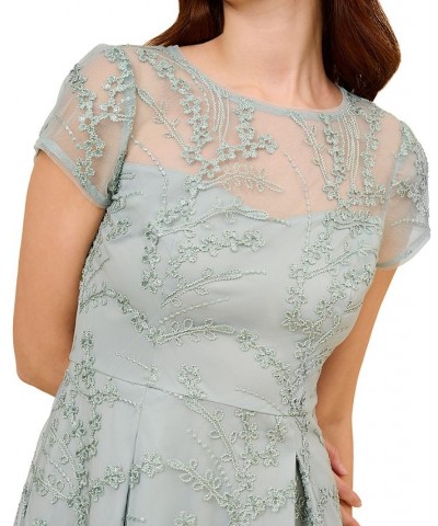 Women's Sequined Embroidered Dress Icy Sage $83.16 Dresses