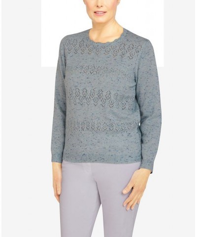 Petite Size Classics Cashmelon Sweater Blue $23.62 Sweaters