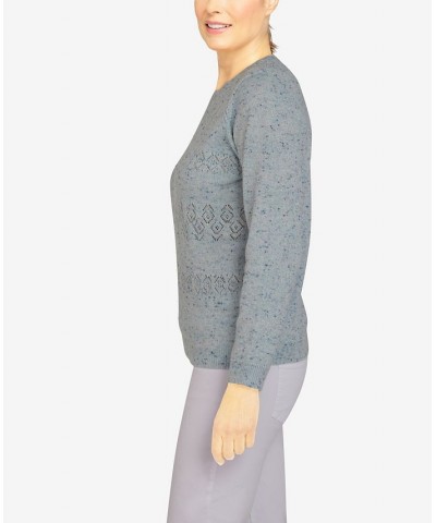 Petite Size Classics Cashmelon Sweater Blue $23.62 Sweaters