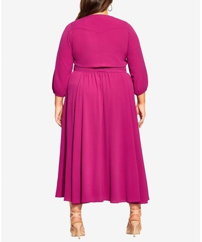 Trendy Plus Size Zadie Dress Sangria $65.33 Dresses