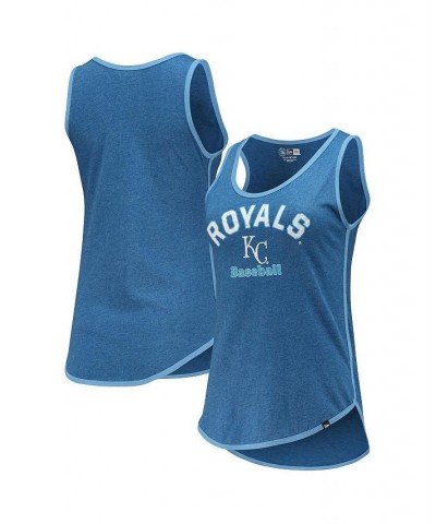 Women's Heathered Royal Kansas City Royals Contrast Binding Scoop Neck Tank Top Royal $22.54 Tops