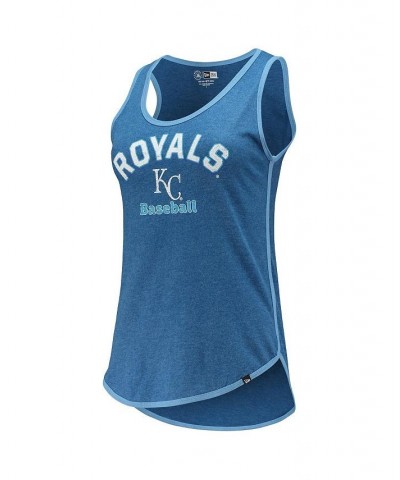 Women's Heathered Royal Kansas City Royals Contrast Binding Scoop Neck Tank Top Royal $22.54 Tops