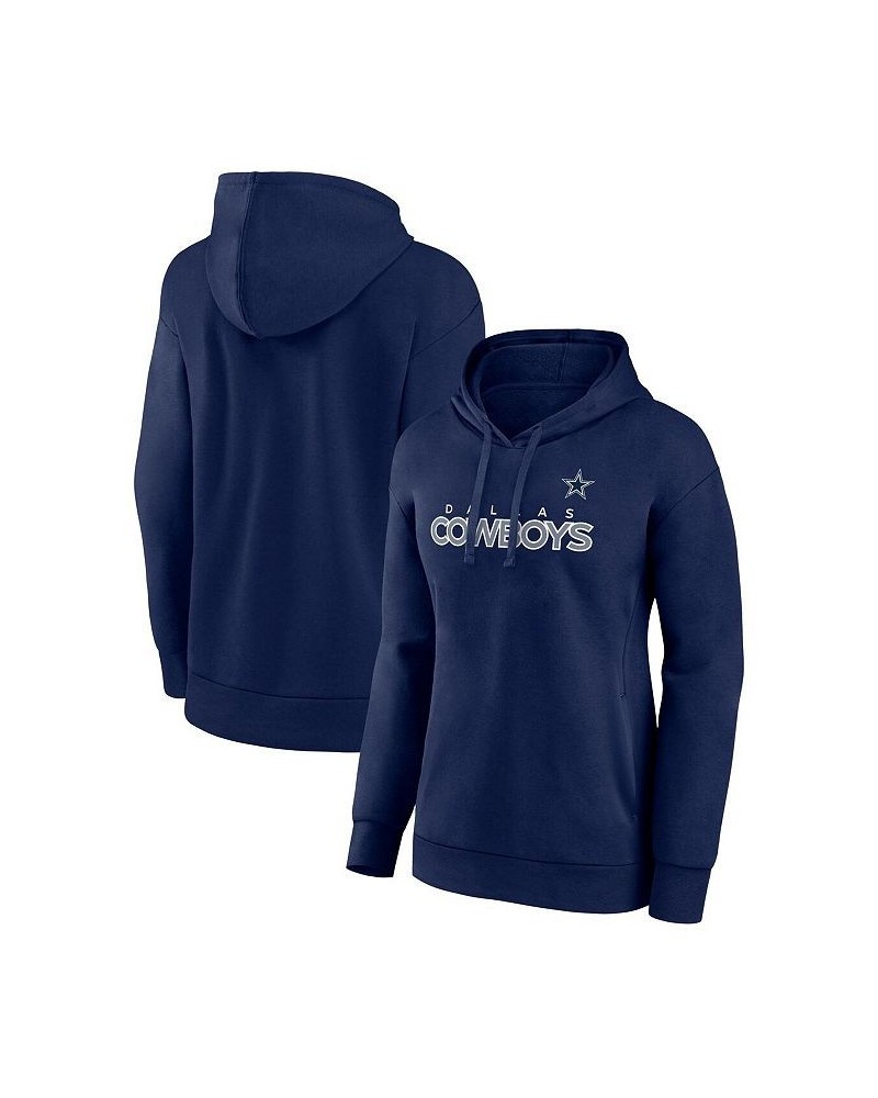 Women's Branded Navy Dallas Cowboys Checklist Crossover V-Neck Pullover Hoodie Navy $38.40 Sweatshirts