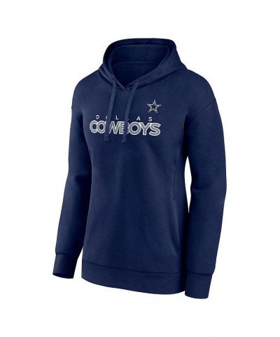 Women's Branded Navy Dallas Cowboys Checklist Crossover V-Neck Pullover Hoodie Navy $38.40 Sweatshirts