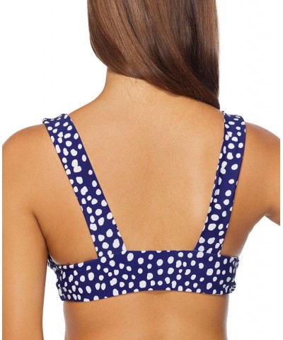 Juniors' Reversible Island Bikini Top & Sunrise Bottoms Navy/White $32.86 Swimsuits