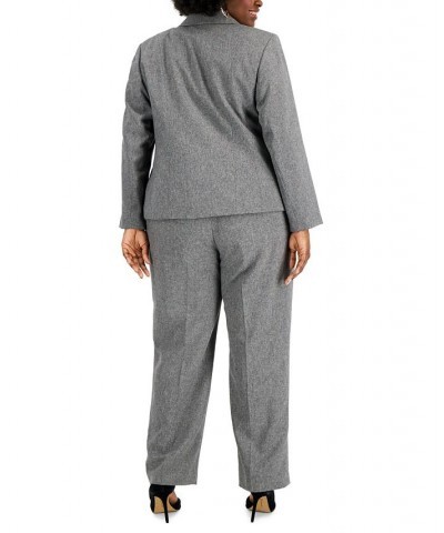 Plus Size Two-Button Pantsuit Gray $51.00 Pants