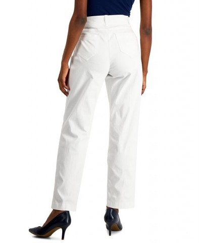 Petite Tummy-Control Curvy Fit Pants Petite and Petite Short White $16.52 Pants