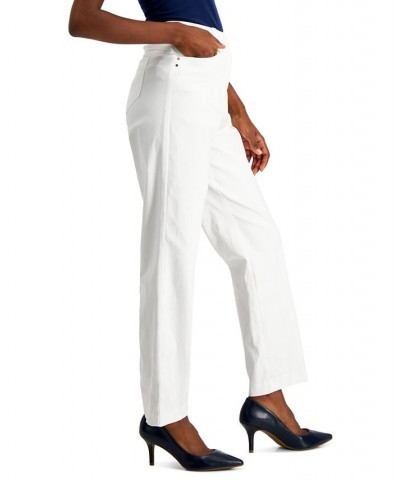 Petite Tummy-Control Curvy Fit Pants Petite and Petite Short White $16.52 Pants