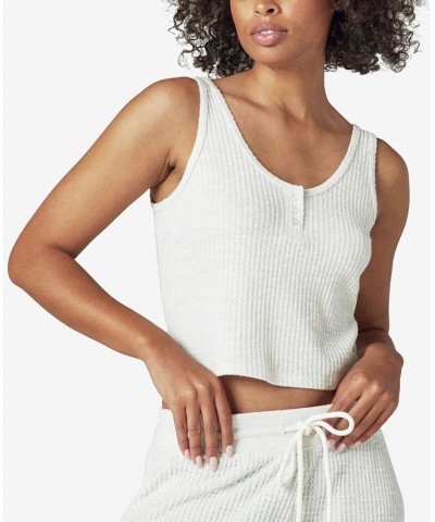 Women's Waffle-Knit Tank Top White $12.50 Tops