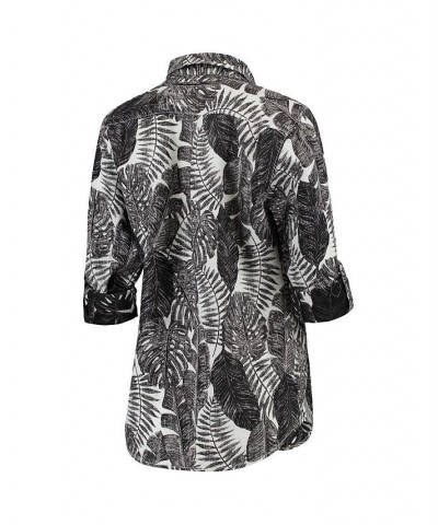 Women's Black Texas Longhorns Sport Frondly Fan Long Sleeve Button-Up Shirt Black $59.45 Tops