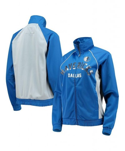 Women's Blue Gray Dallas Mavericks Backfield Raglan Full-Zip Track Jacket Blue, Gray $38.68 Jackets