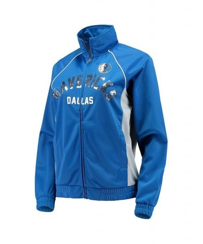 Women's Blue Gray Dallas Mavericks Backfield Raglan Full-Zip Track Jacket Blue, Gray $38.68 Jackets