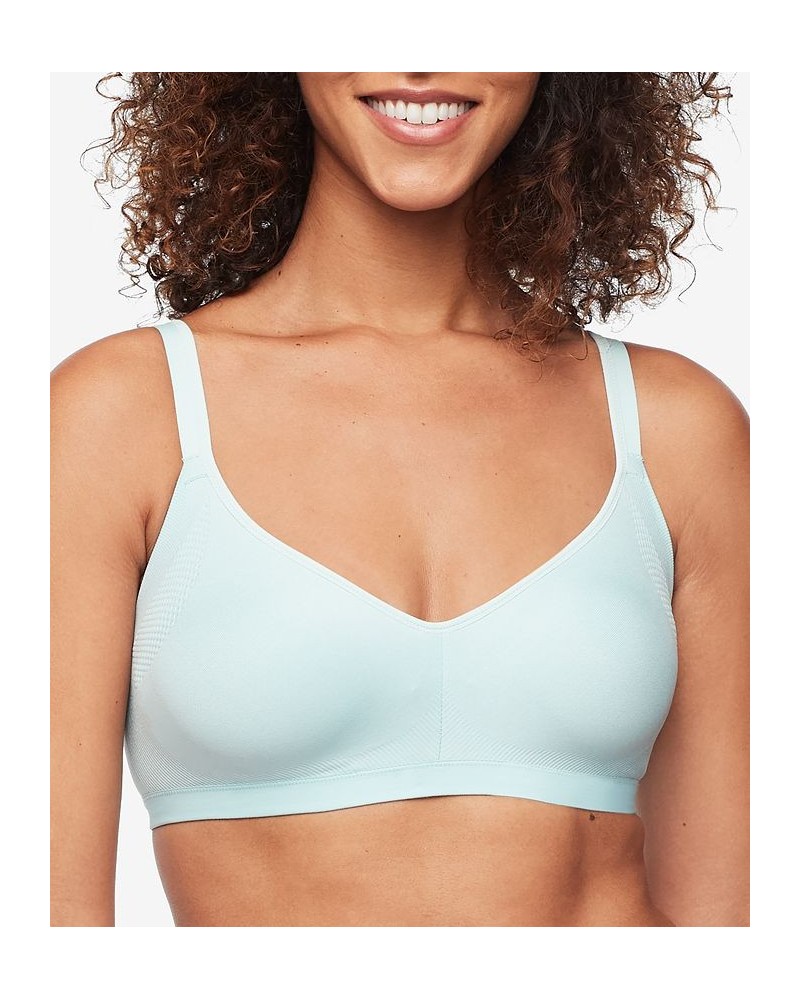 Warners Easy Does It Underarm-Smoothing with Seamless Stretch Wireless Lightly Lined Comfort Bra RM3911A Canal Blue $14.00 Bras