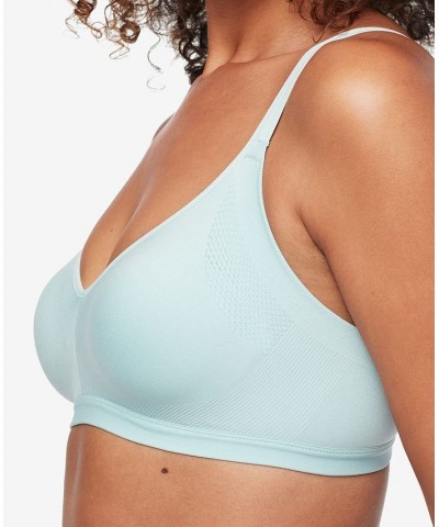 Warners Easy Does It Underarm-Smoothing with Seamless Stretch Wireless Lightly Lined Comfort Bra RM3911A Canal Blue $14.00 Bras