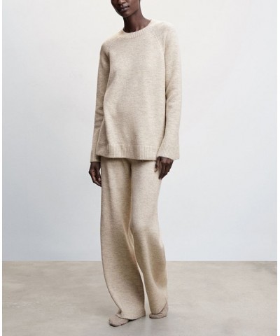 Women's Oversize Knit Sweater Ecru $39.60 Sleepwear