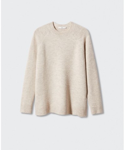 Women's Oversize Knit Sweater Ecru $39.60 Sleepwear