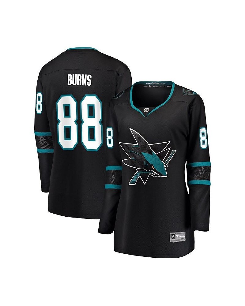 Women's Branded Brent Burns Black San Jose Sharks Alternate Breakaway Player Jersey Black $59.20 Jersey