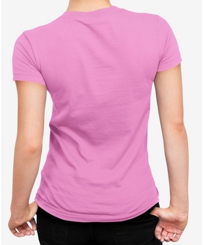 Women's Word Art Bunny Ears Short Sleeve T-shirt Pink $19.94 Tops