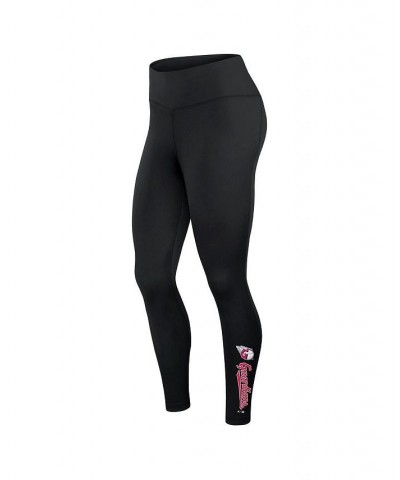 Women's Branded Black Cleveland Guardians Wordmark Stack Leggings Black $20.25 Pants