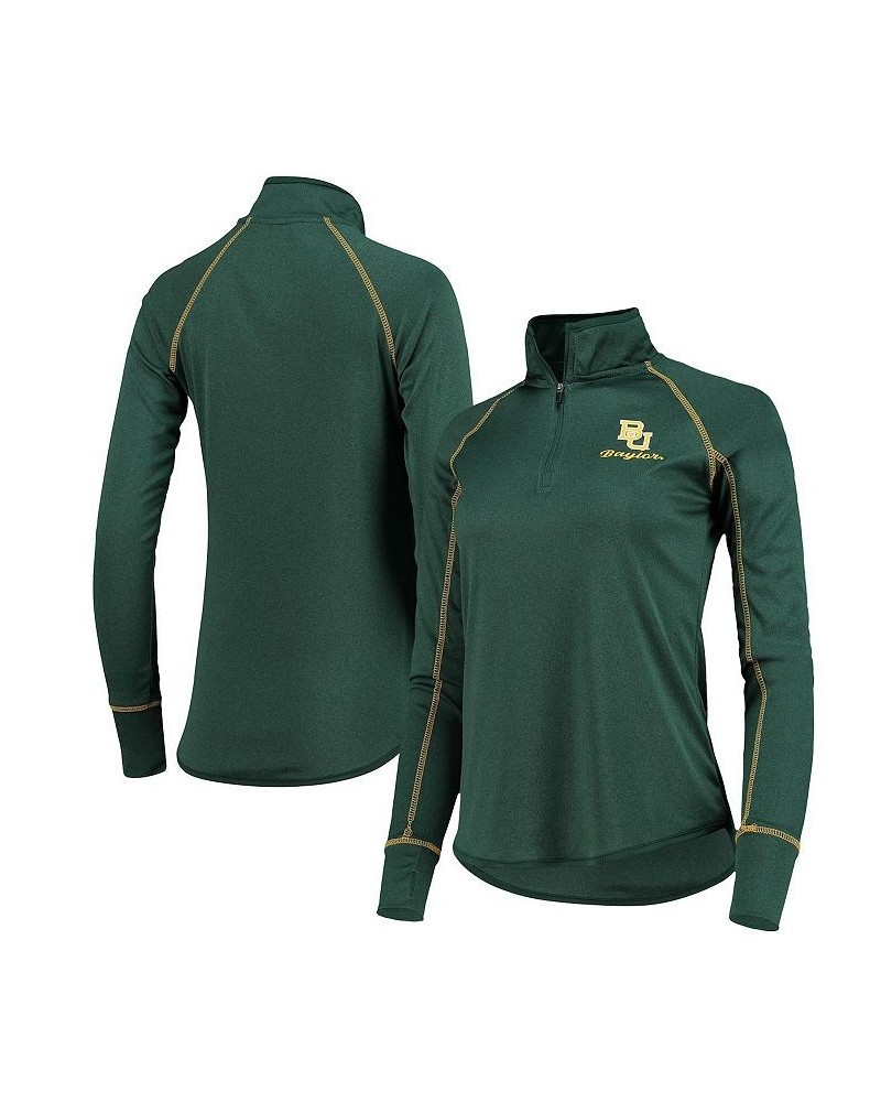 Women's Green Baylor Bears Stingray Raglan Quarter-Zip Top Green $29.49 Tops