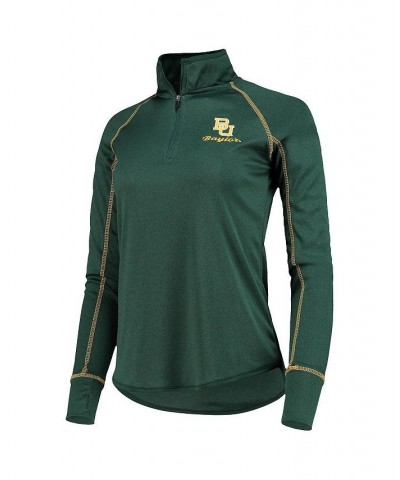 Women's Green Baylor Bears Stingray Raglan Quarter-Zip Top Green $29.49 Tops