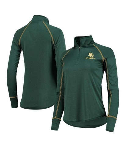 Women's Green Baylor Bears Stingray Raglan Quarter-Zip Top Green $29.49 Tops