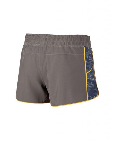 Women's Gray Navy Michigan Wolverines Pamela Lined Shorts Gray, Navy $25.51 Shorts