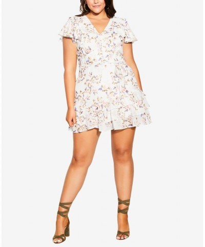 Trendy Plus Size Abigail Dress Ivory Gentle Bud $59.34 Dresses