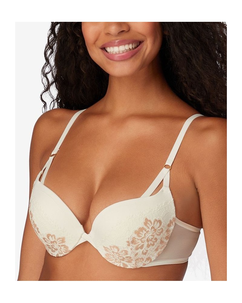 Love the Lift Push Up & In Lace Plunge Underwire Bra DM9900 White With Rosegold $16.42 Bras