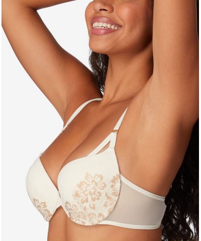 Love the Lift Push Up & In Lace Plunge Underwire Bra DM9900 White With Rosegold $16.42 Bras