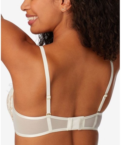 Love the Lift Push Up & In Lace Plunge Underwire Bra DM9900 White With Rosegold $16.42 Bras