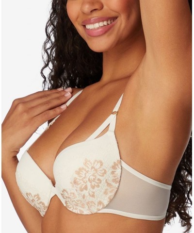 Love the Lift Push Up & In Lace Plunge Underwire Bra DM9900 White With Rosegold $16.42 Bras