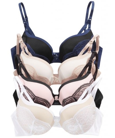 Love the Lift Push Up & In Lace Plunge Underwire Bra DM9900 White With Rosegold $16.42 Bras