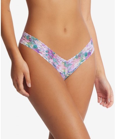 Low-Rise Printed Lace Thong Candy Cane $13.25 Panty