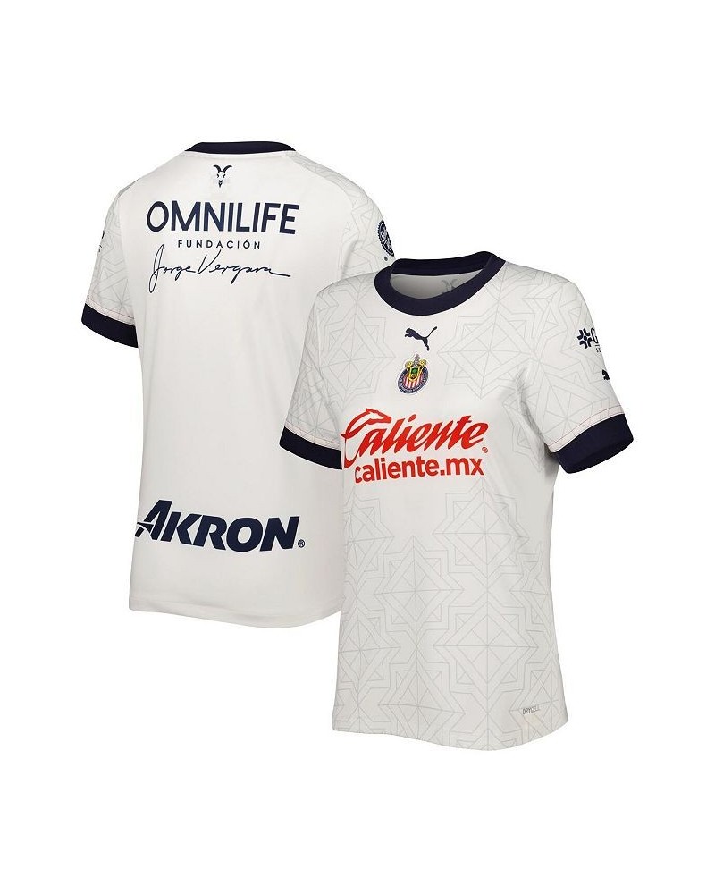 Women's White Chivas 2022/23 AWAY Replica Jersey White $46.79 Jersey