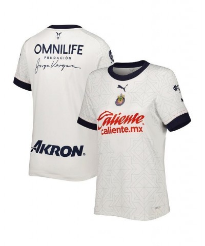 Women's White Chivas 2022/23 AWAY Replica Jersey White $46.79 Jersey