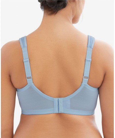 Women's Full Figure Plus Size Magic Lift Moisture Control Wirefree Bra Blue $26.23 Bras