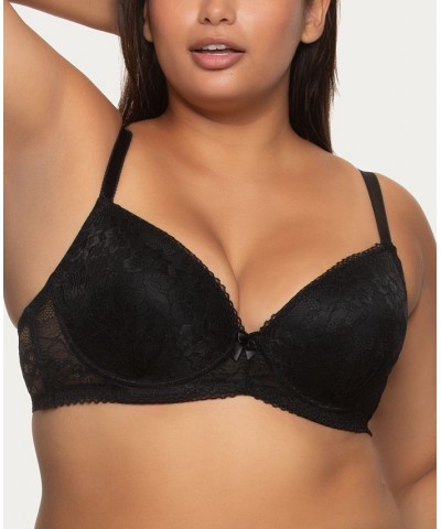 Women's Full Figure Lace Underwire Bra J5537 Black $10.59 Bras