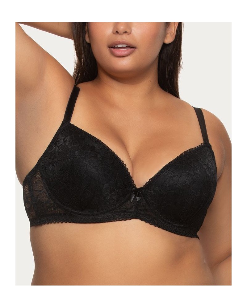 Women's Full Figure Lace Underwire Bra J5537 Black $10.59 Bras