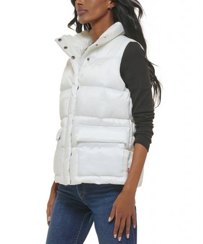 Women's Box-Quilted Puffer Vest White $24.60 Jackets