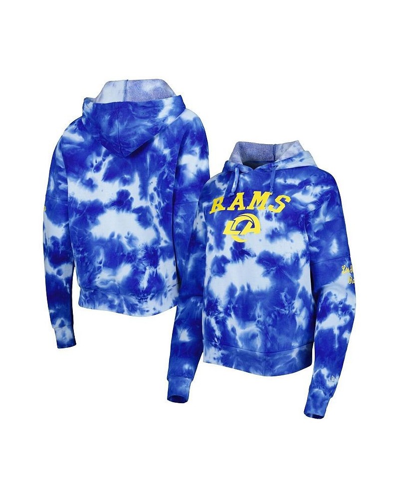 Women's Royal Los Angeles Rams Cloud Dye Fleece Pullover Hoodie Royal $27.60 Sweatshirts