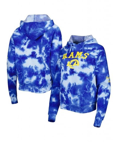 Women's Royal Los Angeles Rams Cloud Dye Fleece Pullover Hoodie Royal $27.60 Sweatshirts